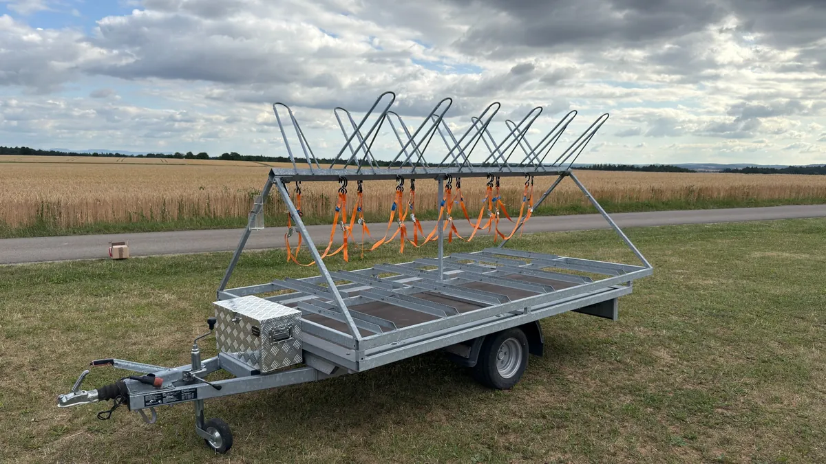 Fahrradanhänger seitlich